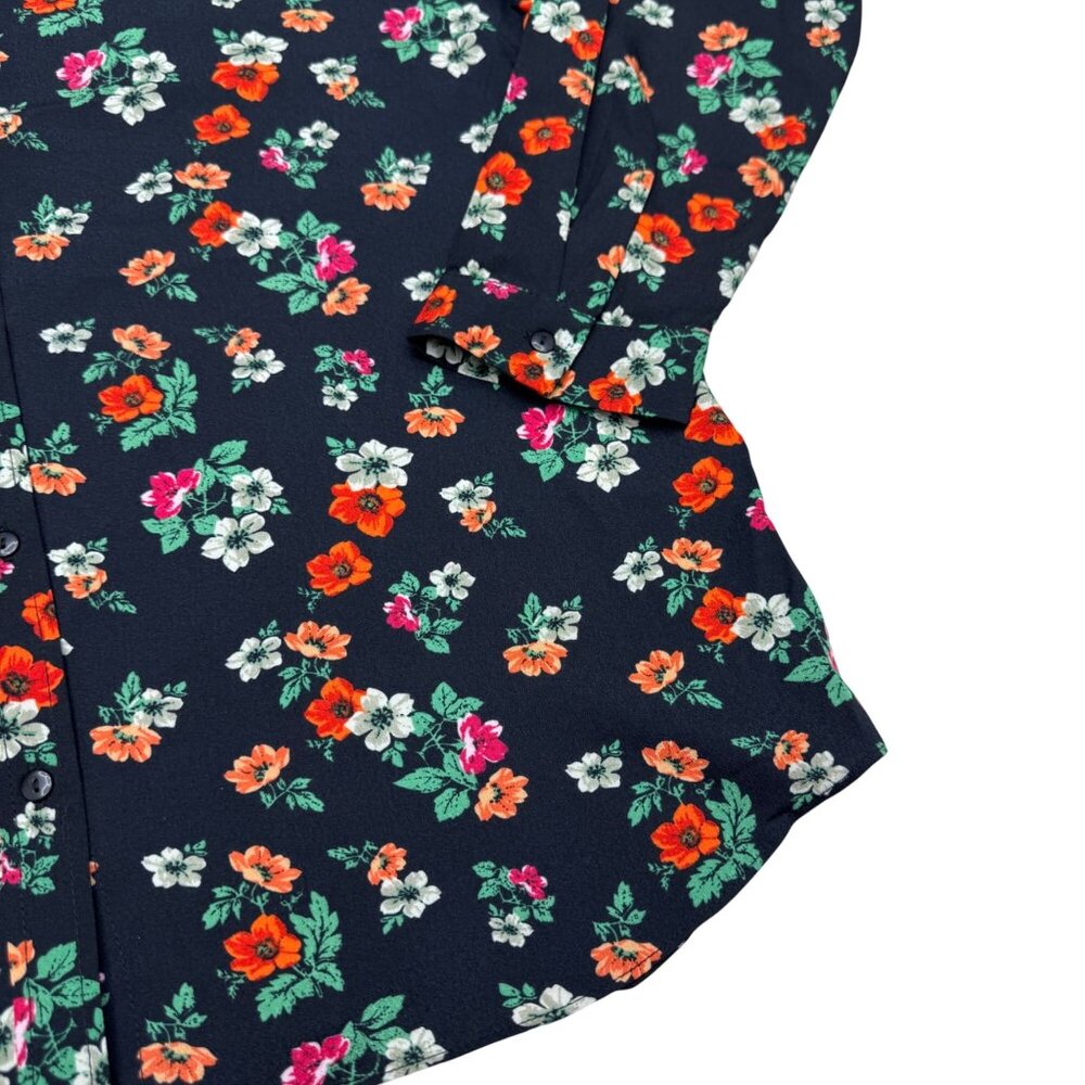 NEW $58 Philosophy Women's Multicolor Floral Print Button-Up LS Shirt, Size L - Picture 4 of 9